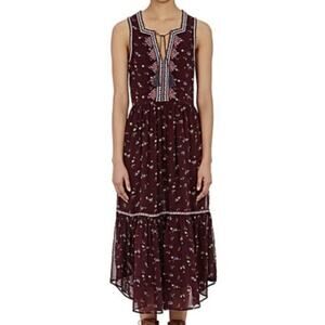 Ulla Johnson Leena Silk Flora Print Dress Size 2